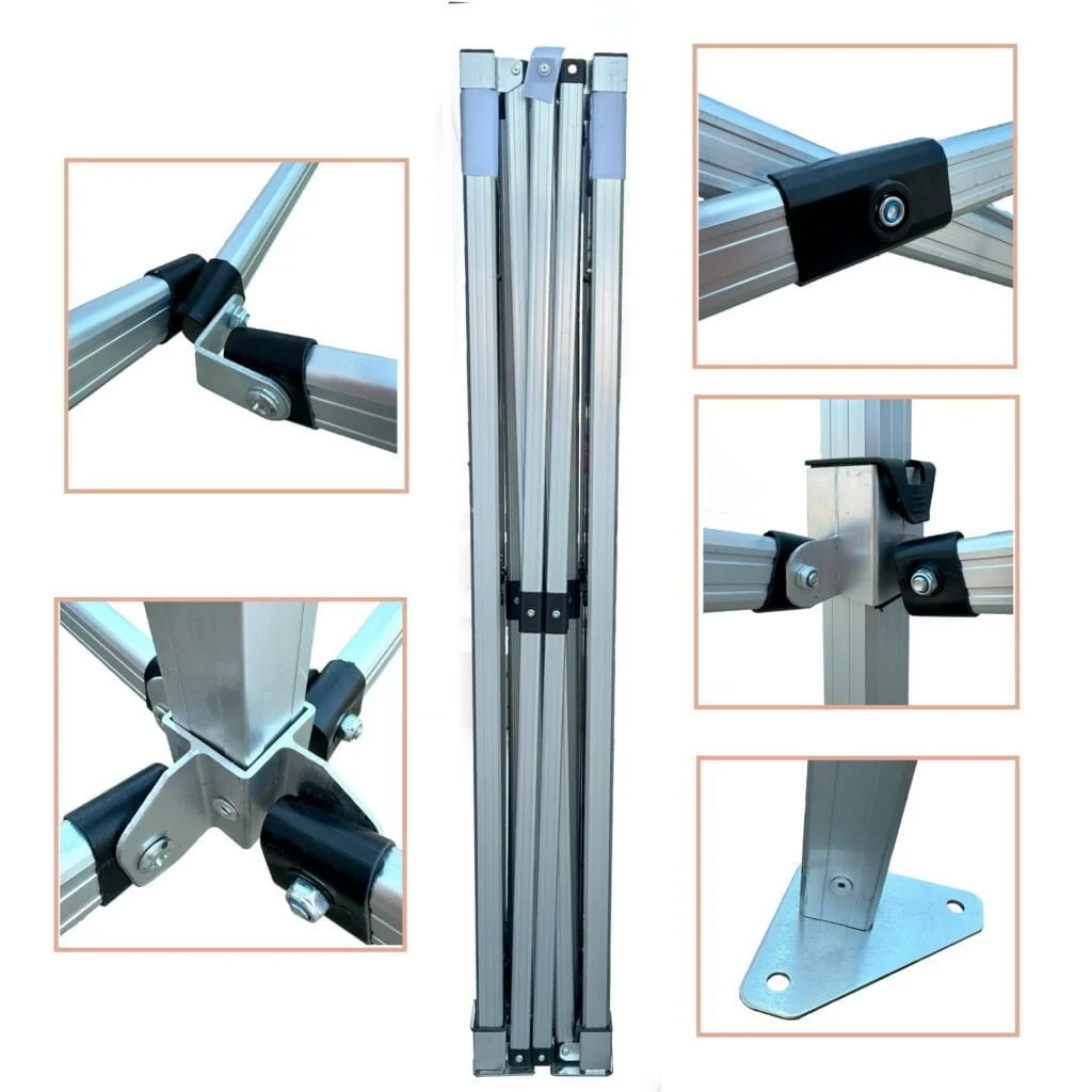 Model namiotu ekspresowego a40 - aluminiowy stelaż namiotu