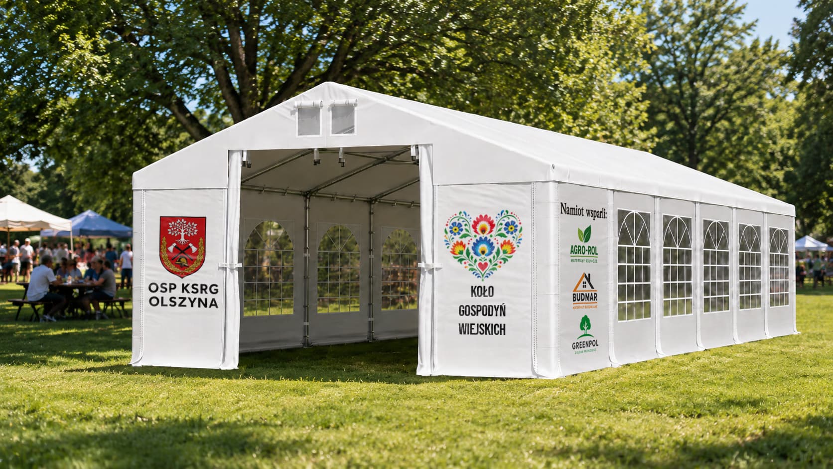 Namiot eventowy z pełnokolorowym nadrukiem